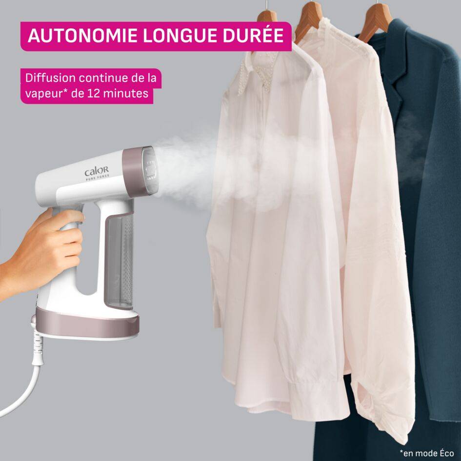 Pure Force 2en1, Défroisseur à Main et Fer à Repasser, 1800 W, 35g/min, Calor