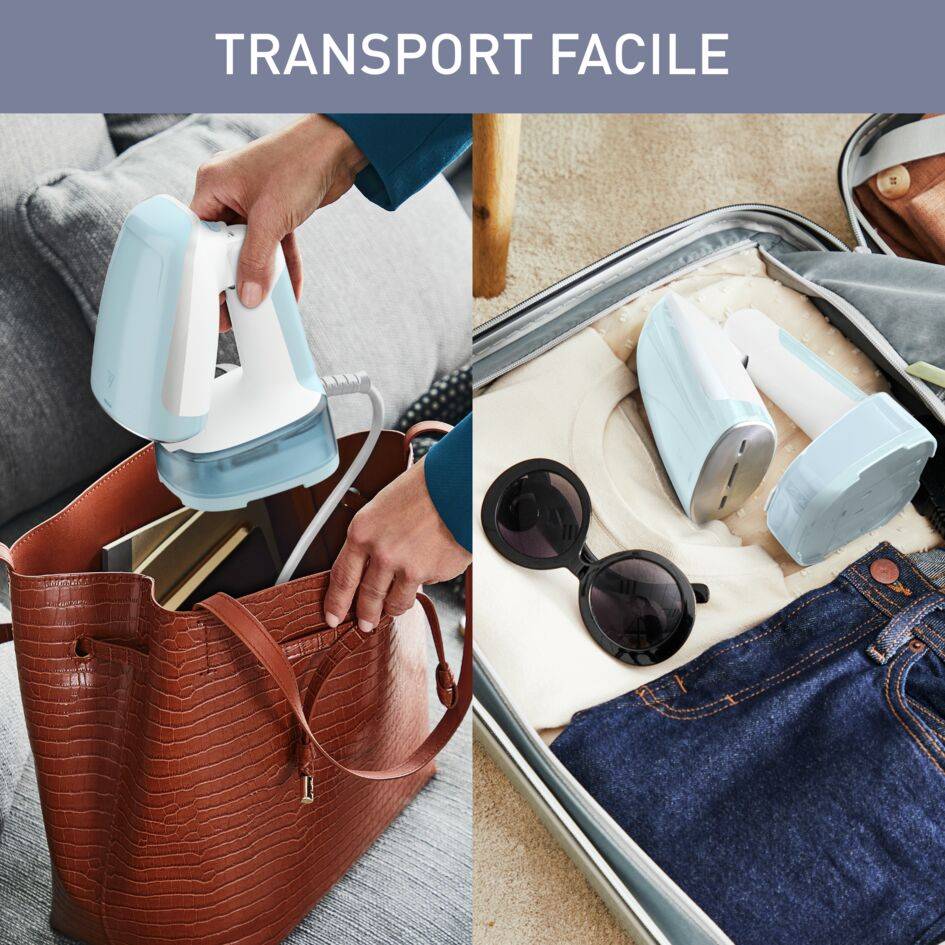 Access Steam Pocket, Défroisseur à Main, 1300 W, 20 g/min, Pliable, Léger, Voyage, Calor