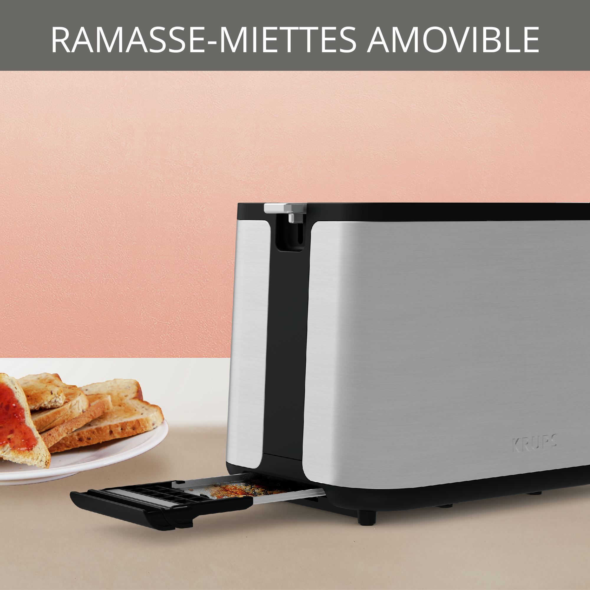 Grille-pain, Control line, 2 fentes, Inox