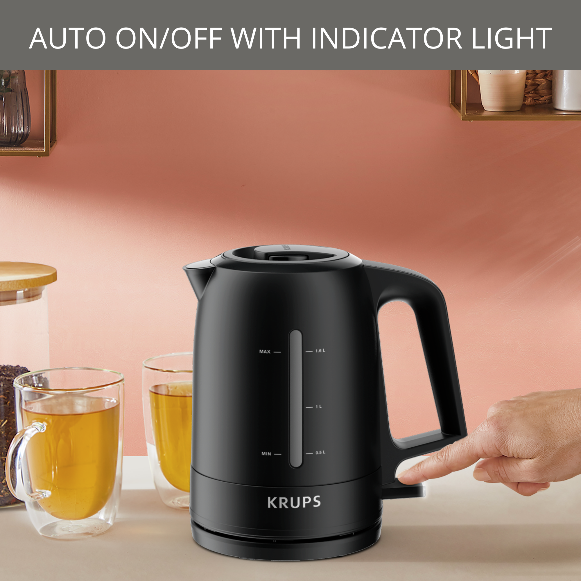 Bouilloire, 1,6L, Noire