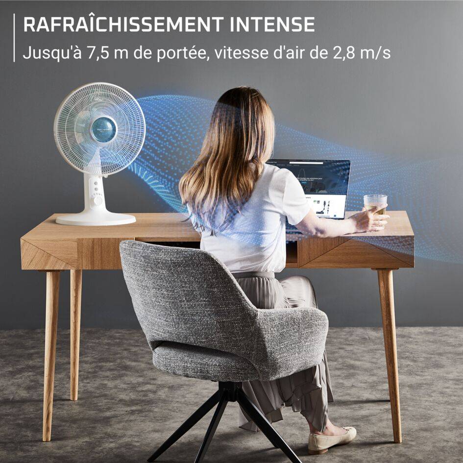 Turbo Silence Extrême, Ventilateur de table, Rafraîchissement intense, Silencieux
