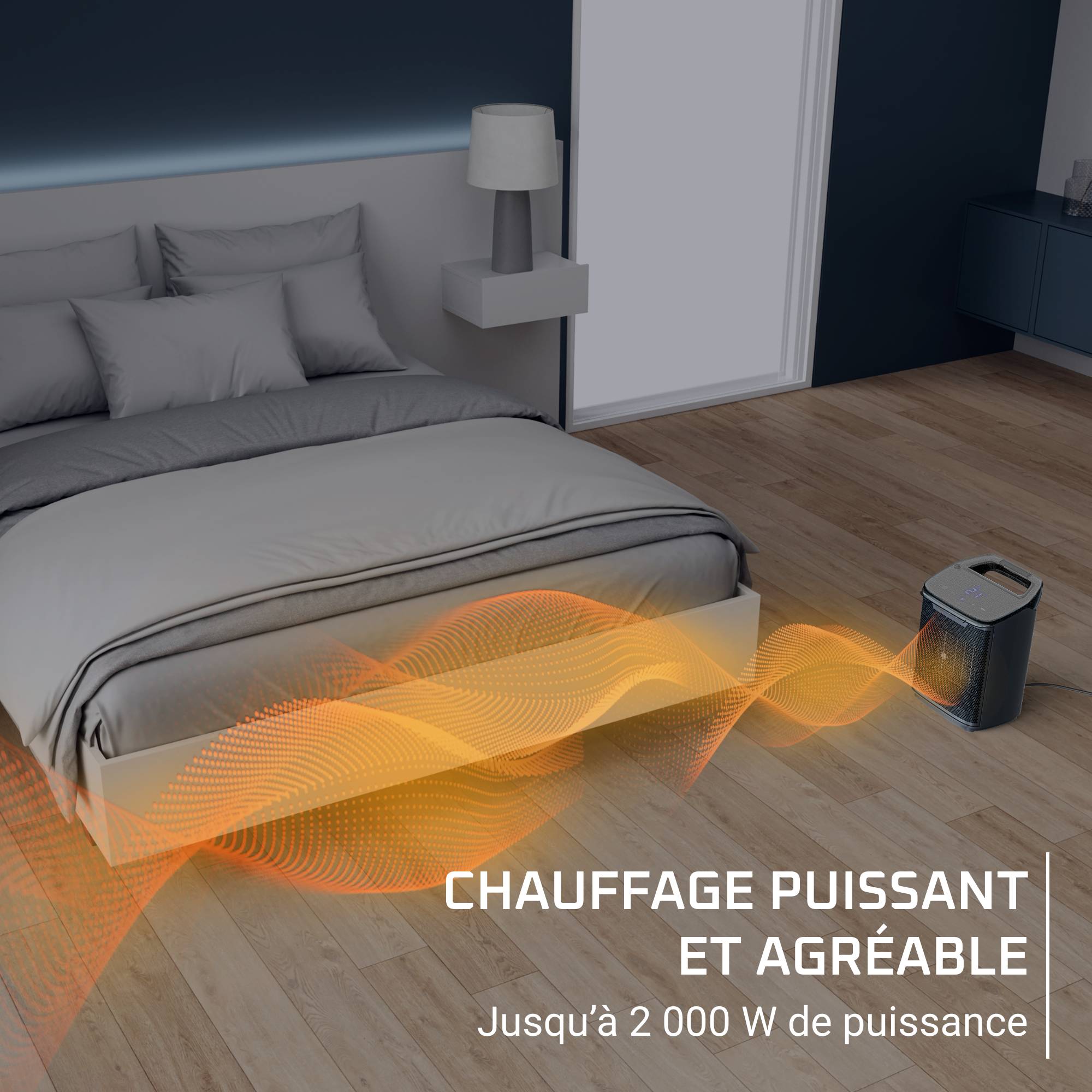Intense Comfort+ Aqua, Radiateur d'appoint pour salle de bains, 2 000 W