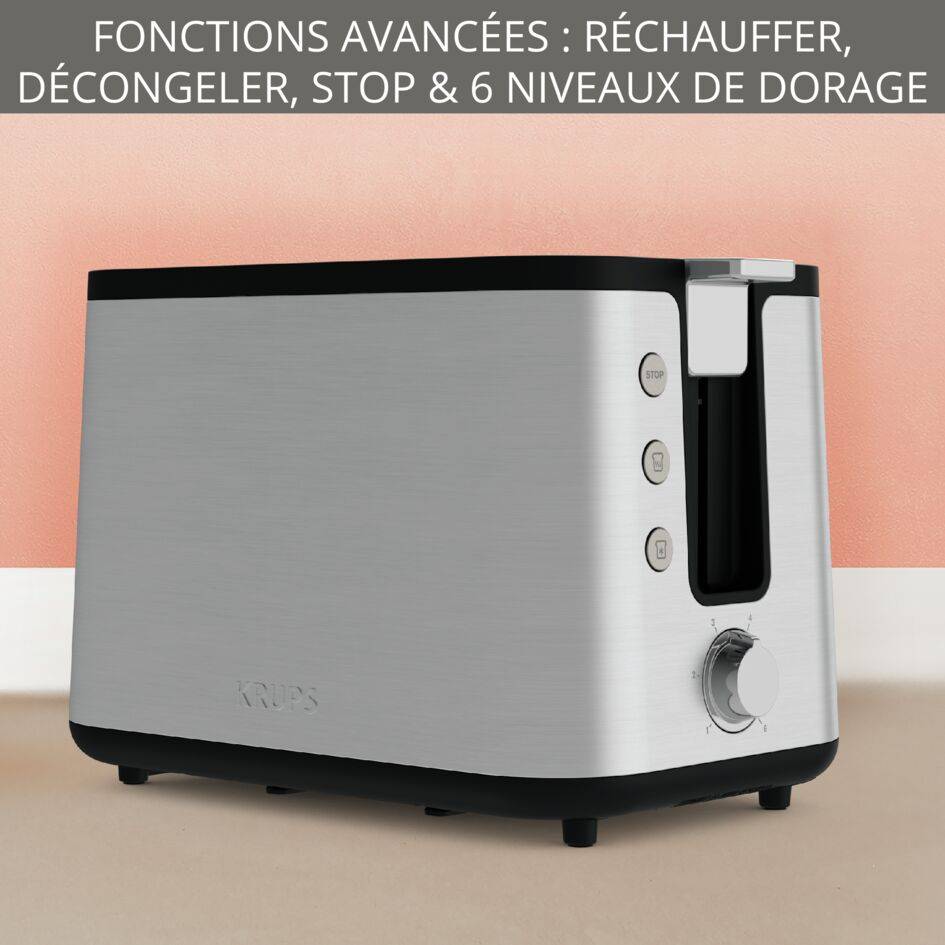 Grille-pain, Control line, 2 fentes, Inox