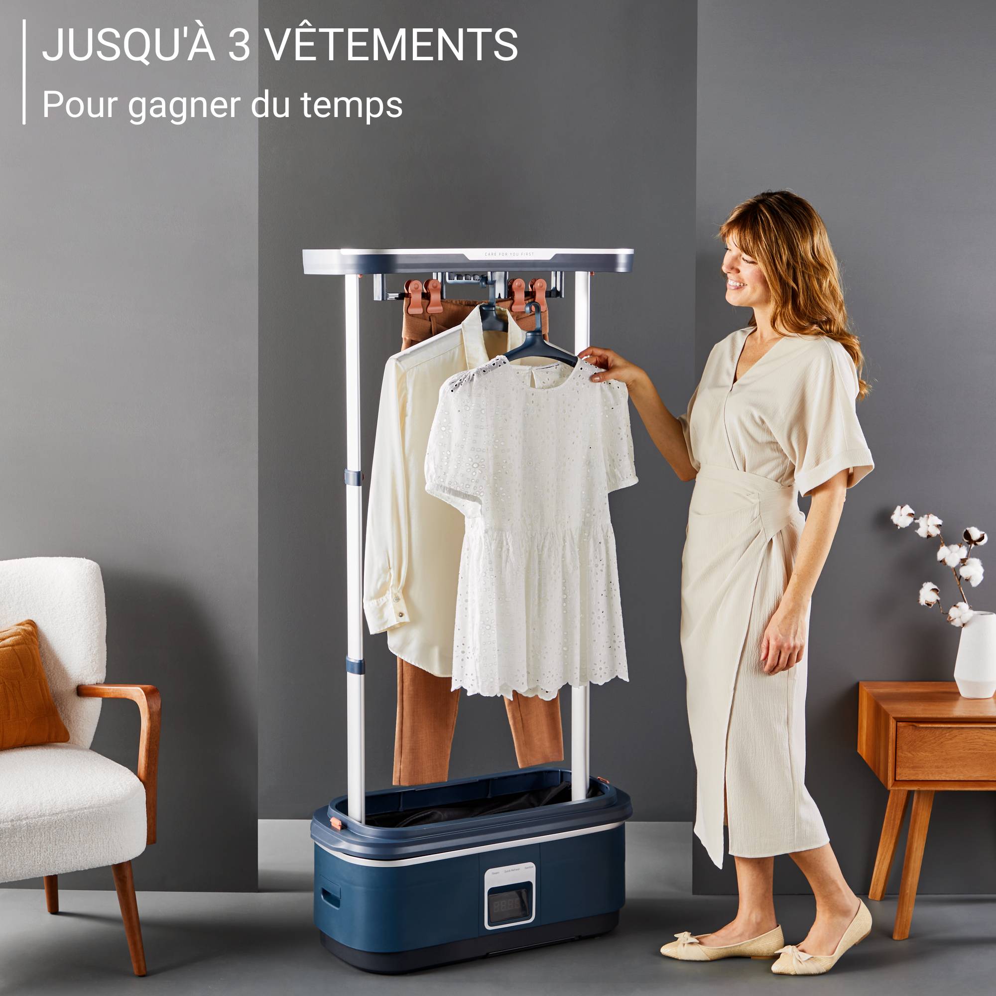 Care For You First, Cabine vapeur automatique Rafraîchissement, purification automatique des vêtements