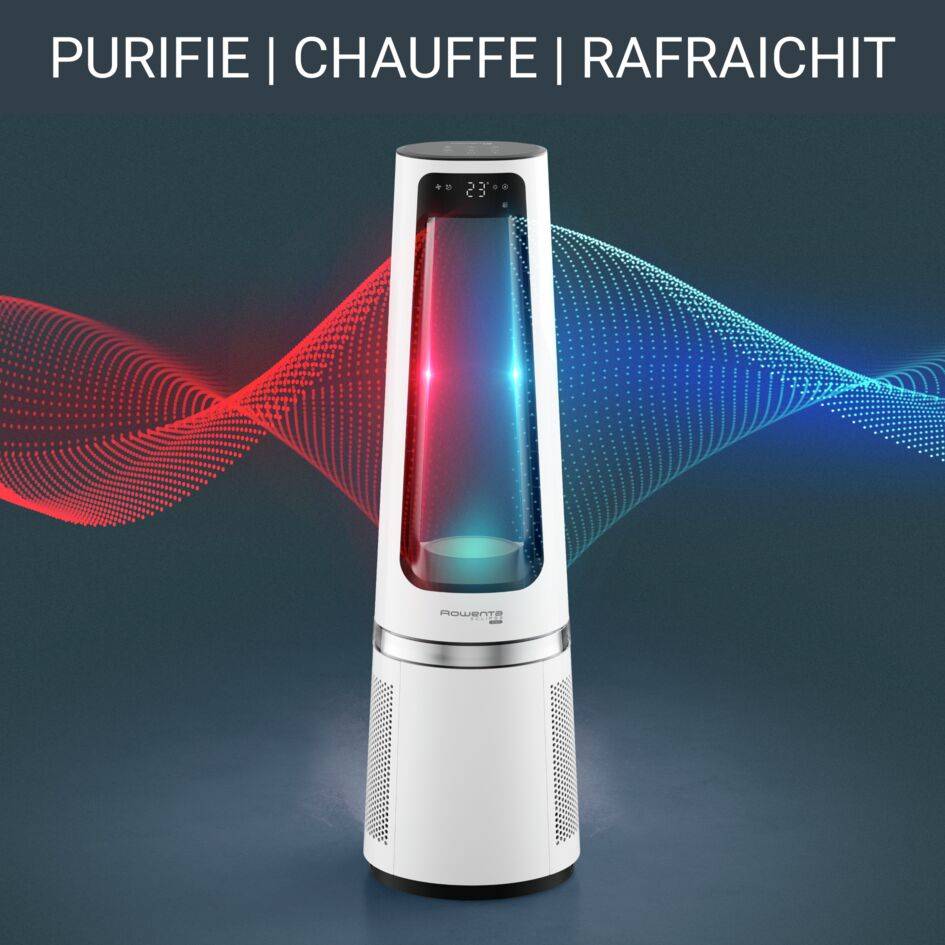 Eclipse 3-en-1, Purificateur Chauffage Ventilateur, Puissant, 31dB