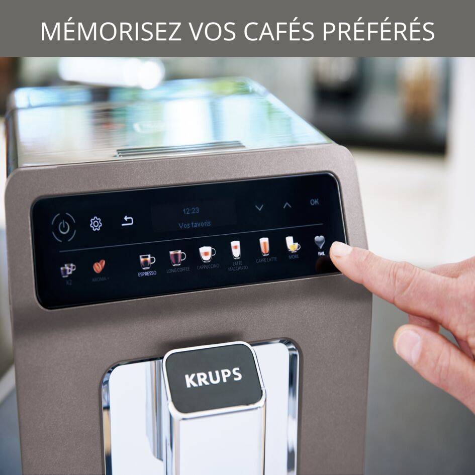 Evidence One, Krups, Machine à café à grains, 12 boissons, Interface tactile, KRUPS