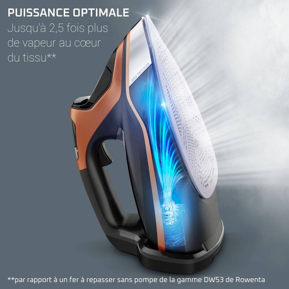 Steamforce Pro Fer vapeur, Débit vapeur continu 75 g/min, Fonction pressing 300 g/min