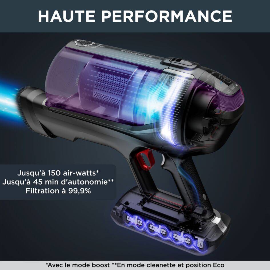 X-Force Flex 12.60, Aspirateur balai sans fil, Multifonction, 150 AW, 45 min d'autonomie, Modèle allergie