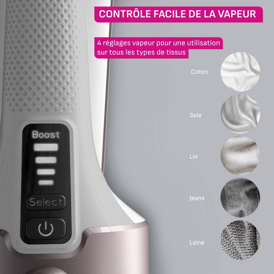 Pure Force 2en1, Défroisseur à Main et Fer à Repasser, 1800 W, 35g/min, Calor