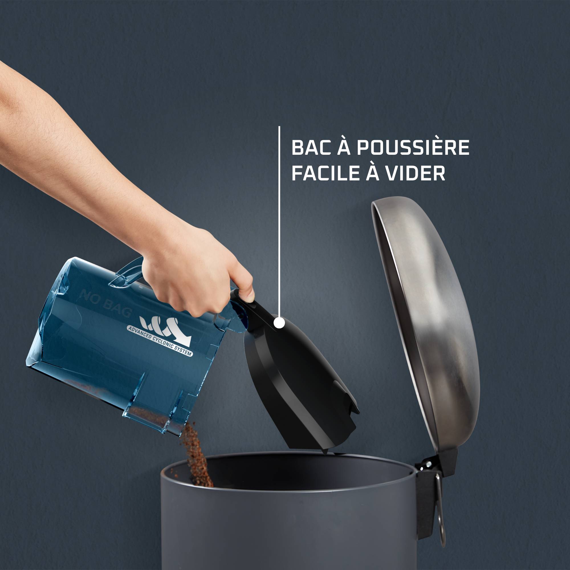 Compact Power Cyclonic, Aspirateur sans sac, 750W, Compact, Haute filtration