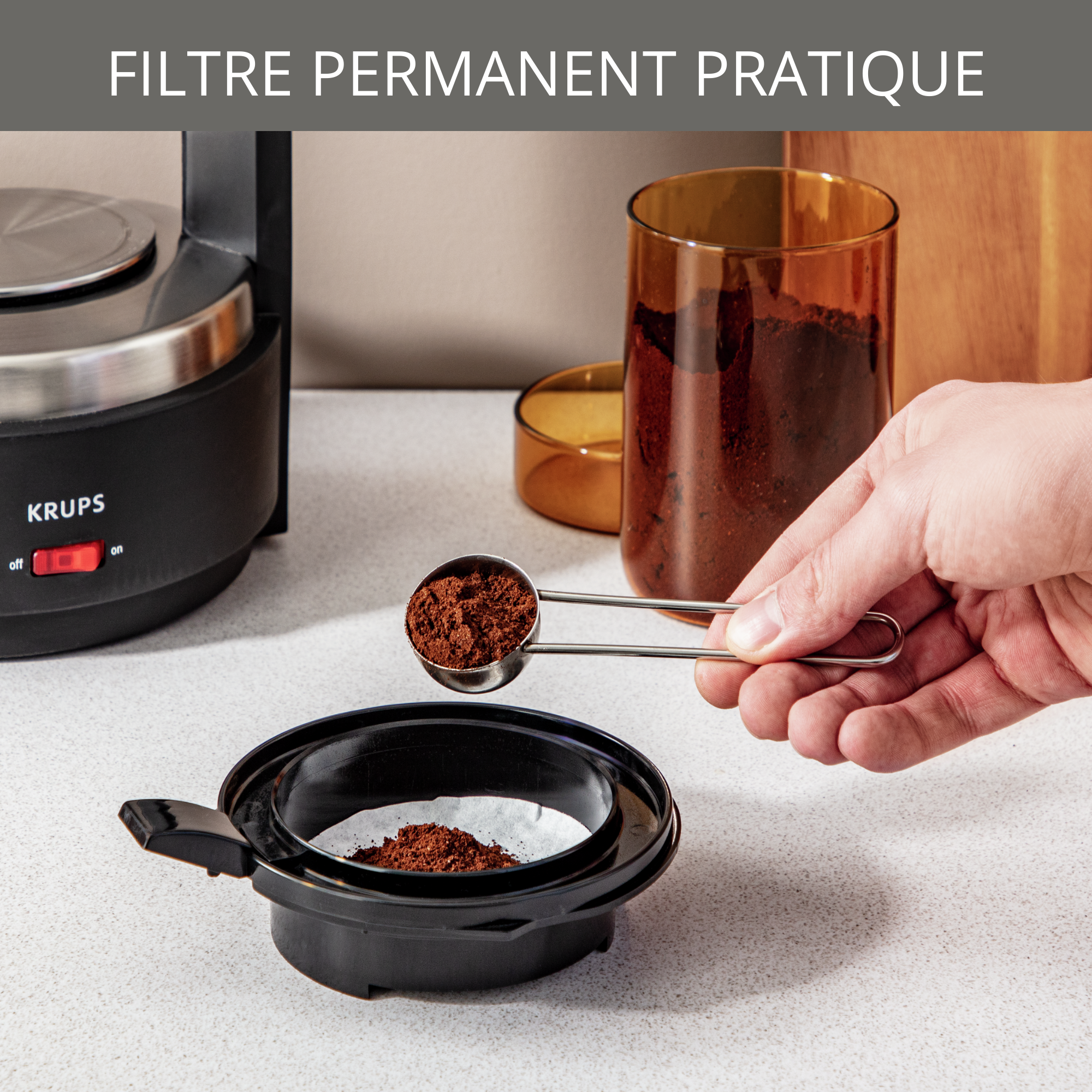 CAFETIERE PRESSION NOIR INOX 12 TASSES