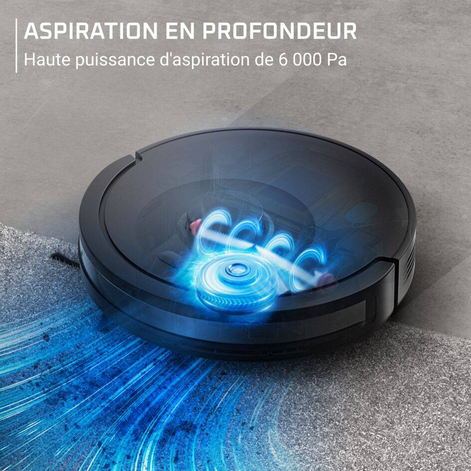 Rowenta X-PLORER Serie 85+, Aspirateur robot laveur, 6 000 Pa, Détection laser à 360°