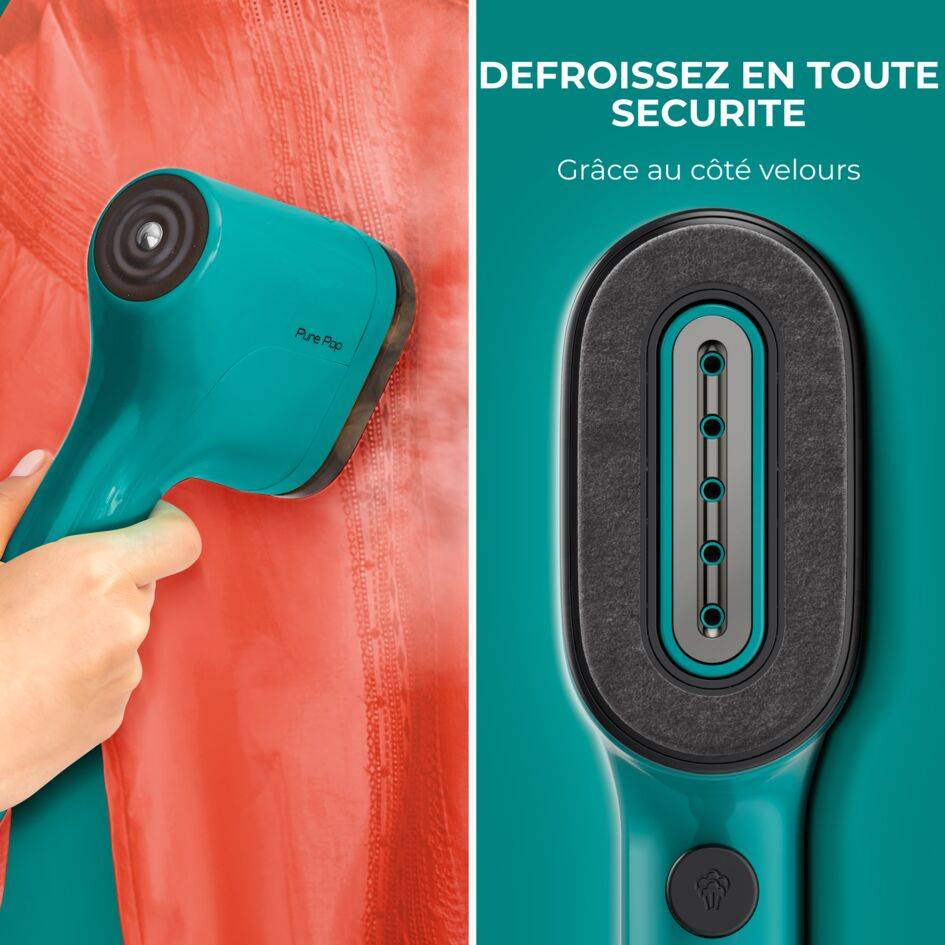 Pure POP Vert, Défroisseur à main, 1300 W, 20&nbsp;g/min, Compact, Voyage, Calor