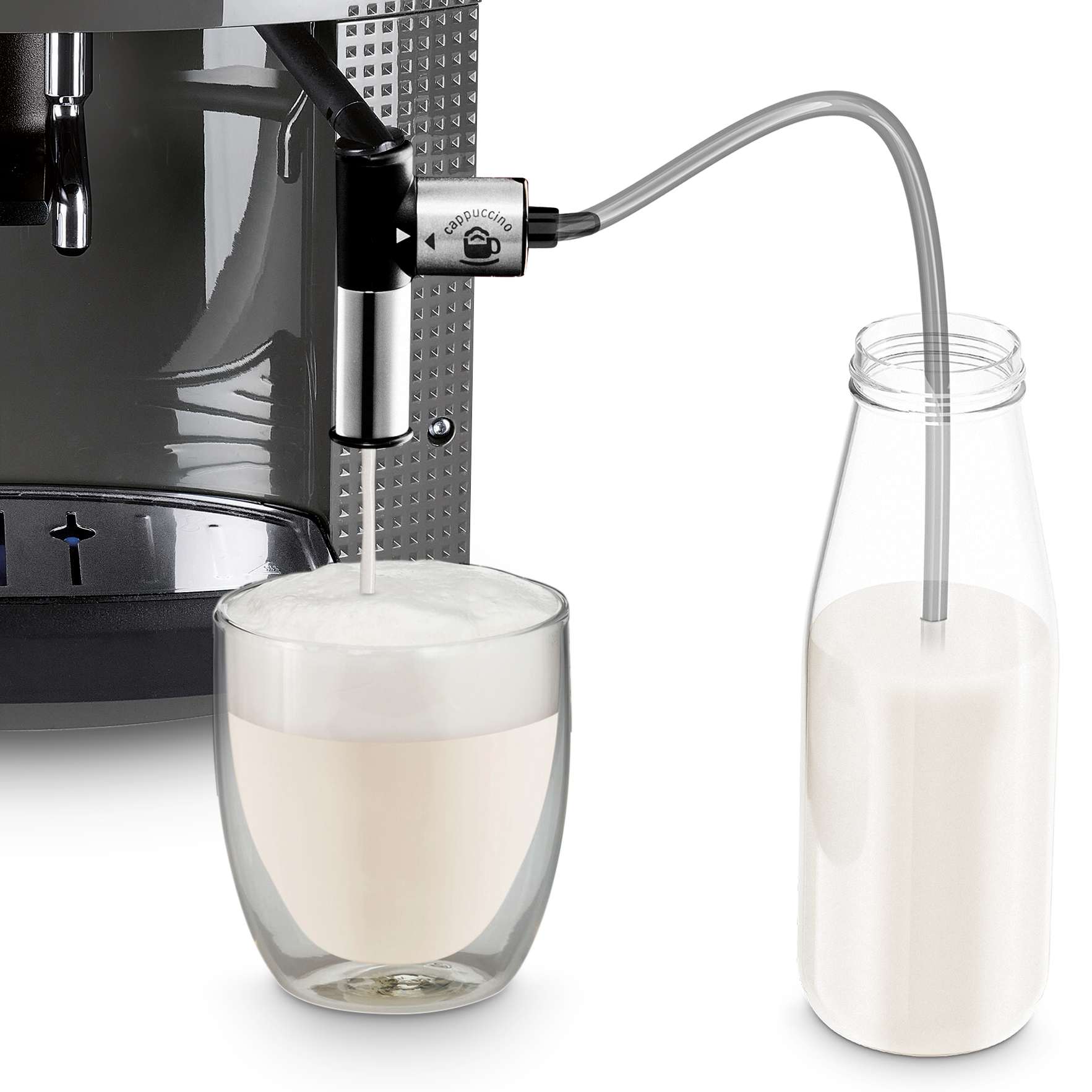 KRUPS Essential grise + accessoire lait