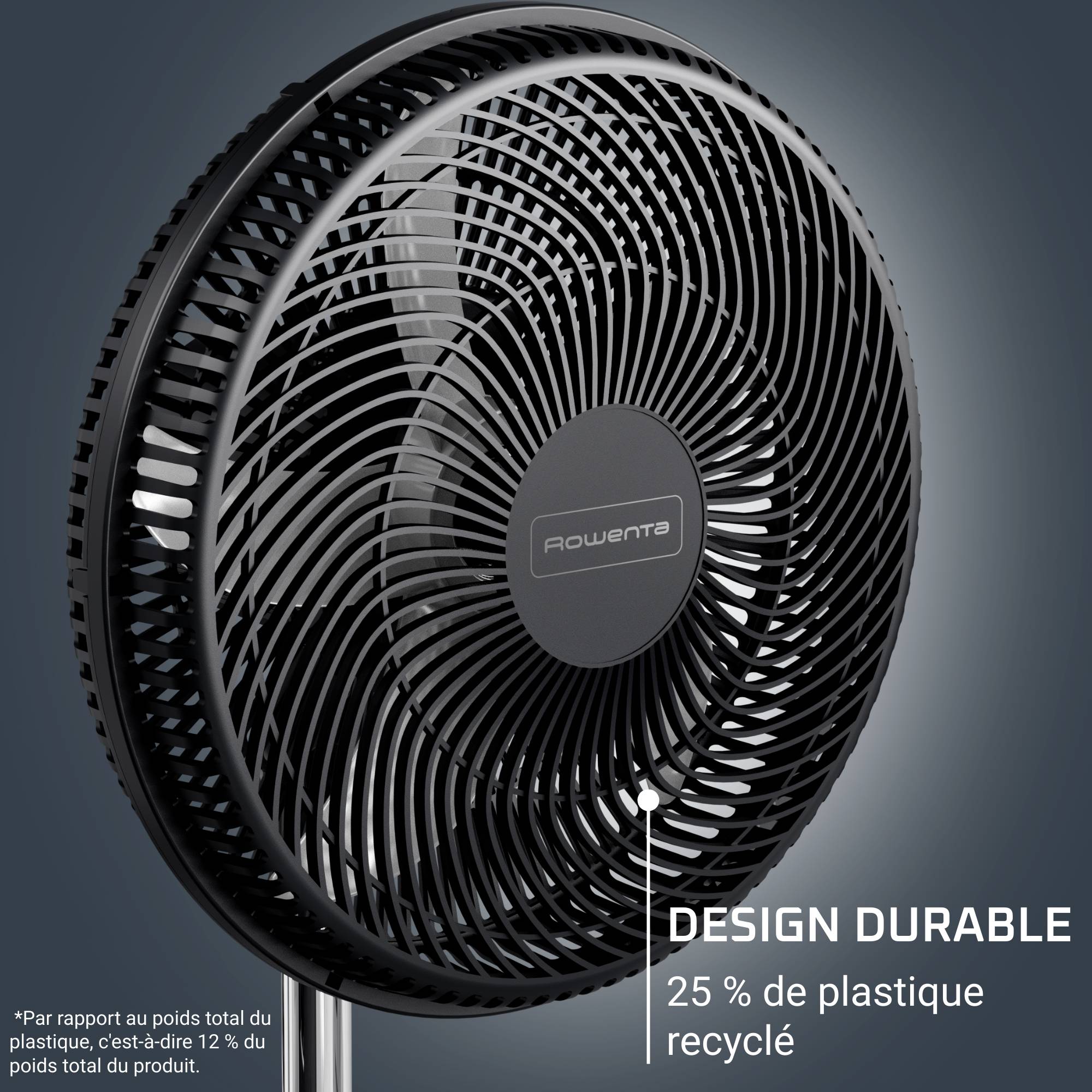Turbo Essential, Ventilateur sur pied, Ecoconçu, Performant, Compact