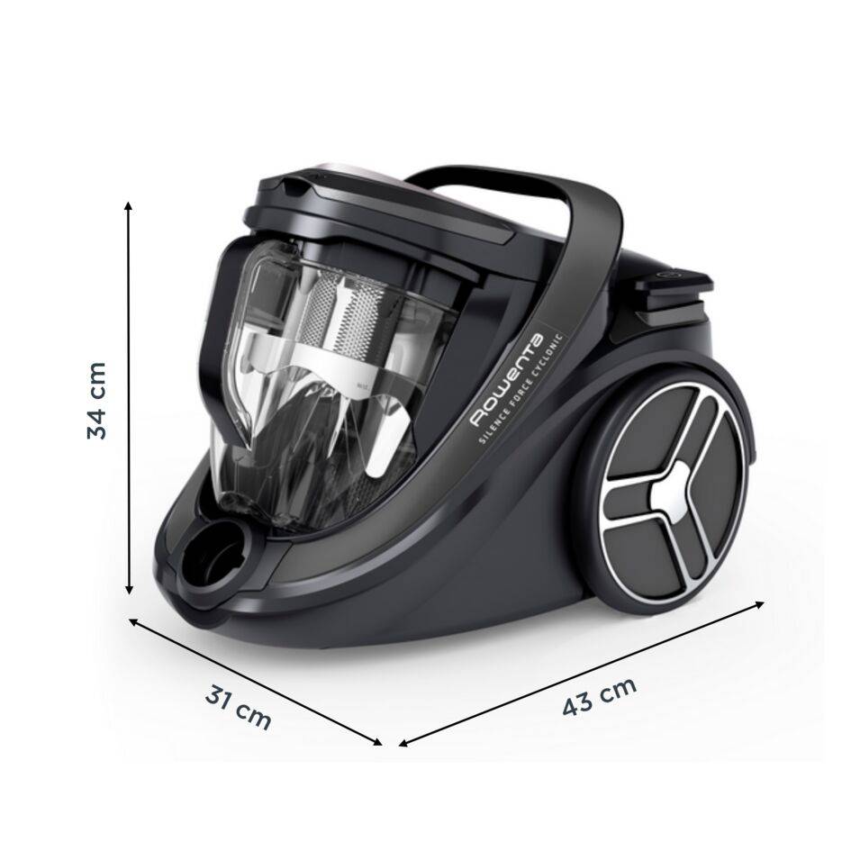 Silence Force Cyclonic Effitech®, Aspirateur sans sac, 59 db(A), Puissant, 2,5L