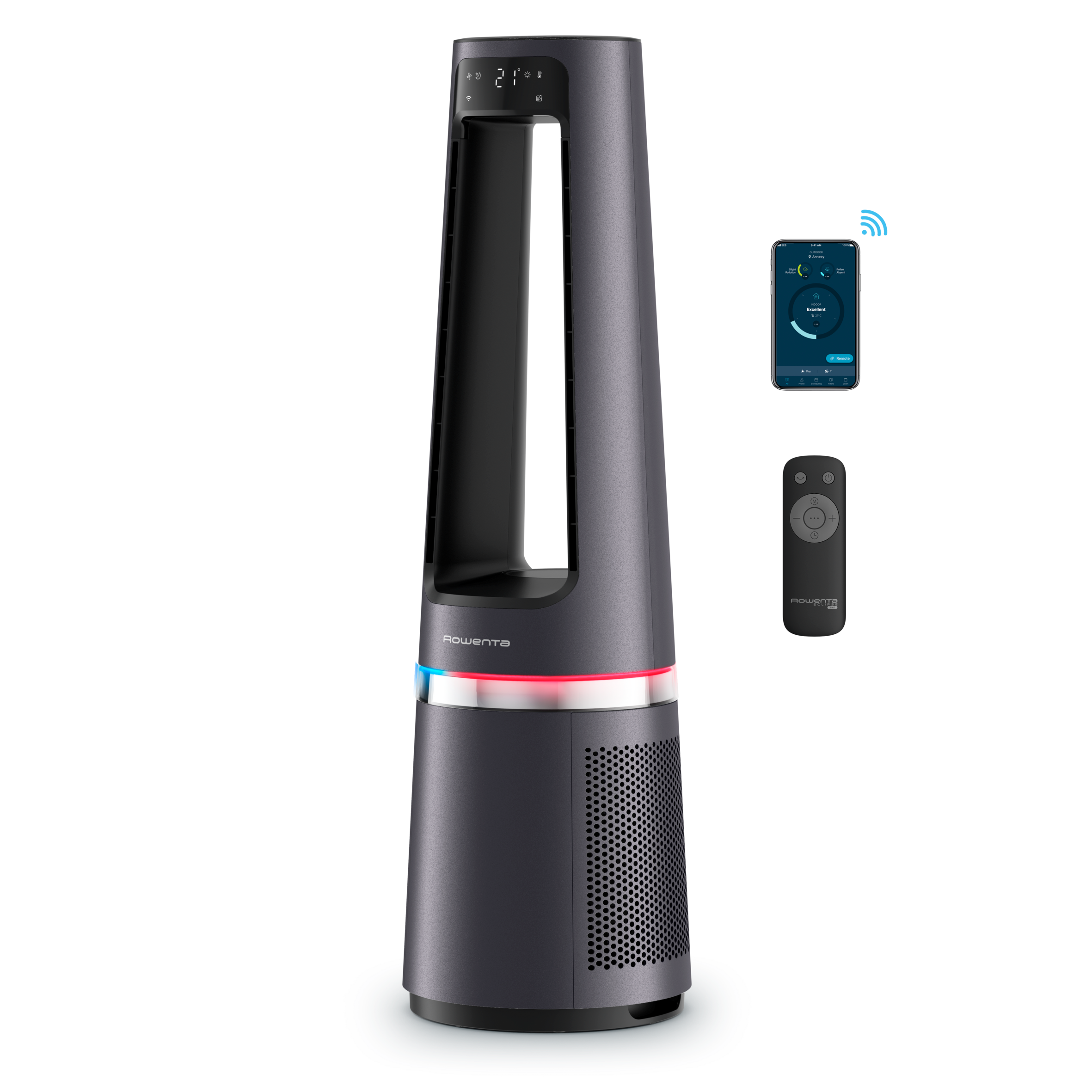 Eclipse 3-en-1 Connect, Purificateur Chauffage Ventilateur, Puissant, 32dB