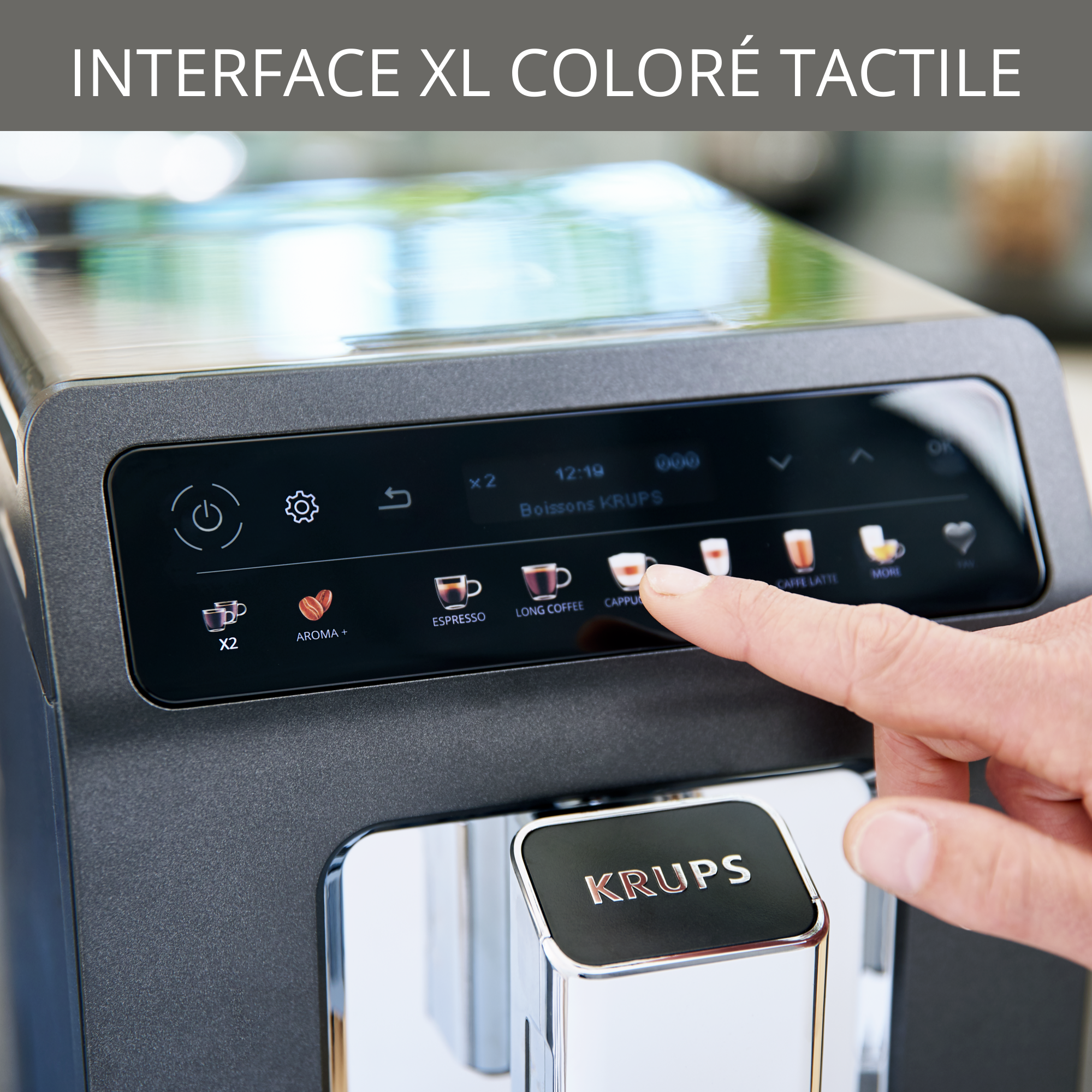 Evidence One, Krups, Machine à café à grains, 12 boissons, Interface tactile