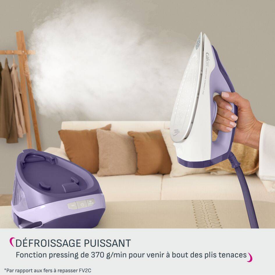 Calor Power Pro Compact&nbsp;200, Centrale vapeur, Repassage rapide et design compact