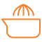 Icon orange d&apos;un presse agrumes krups pour page forfait de réparation