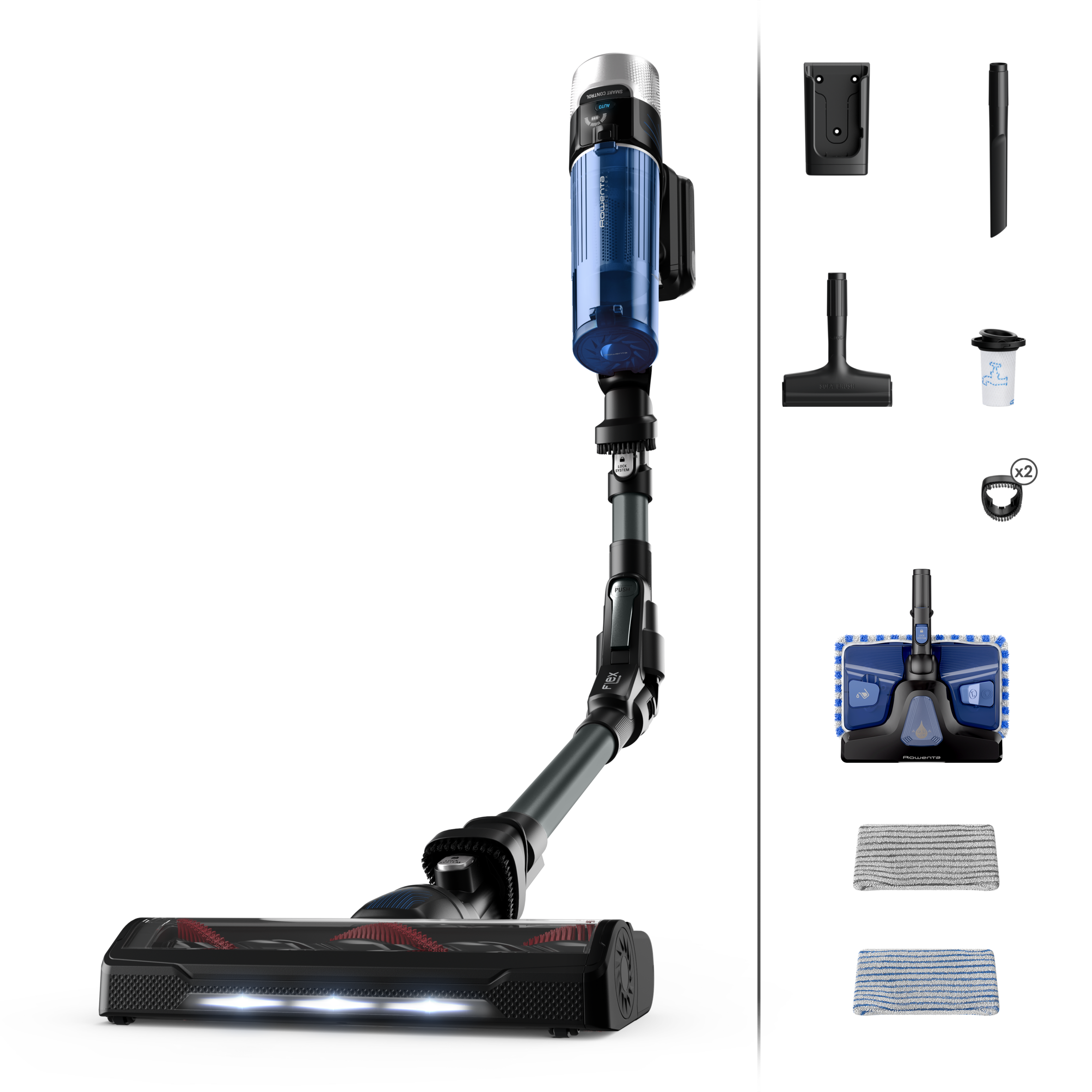 X-Force Flex&nbsp;9.60, Aspirateur balai laveur sans fil, Multifonction, Modèle Aqua