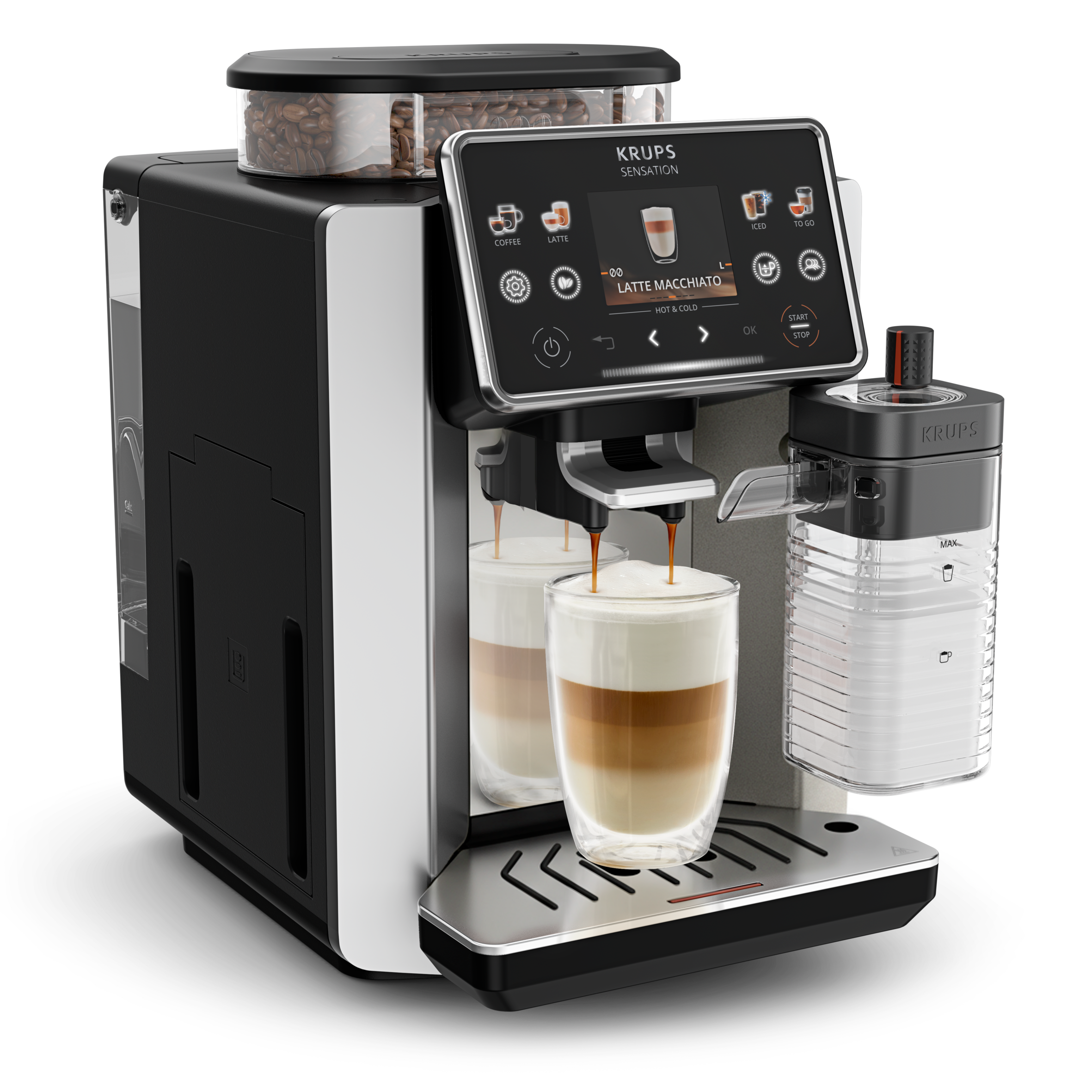 Sensation Elite, Machine expresso automatique, 30&nbsp;recettes chaudes et froides, KRUPS