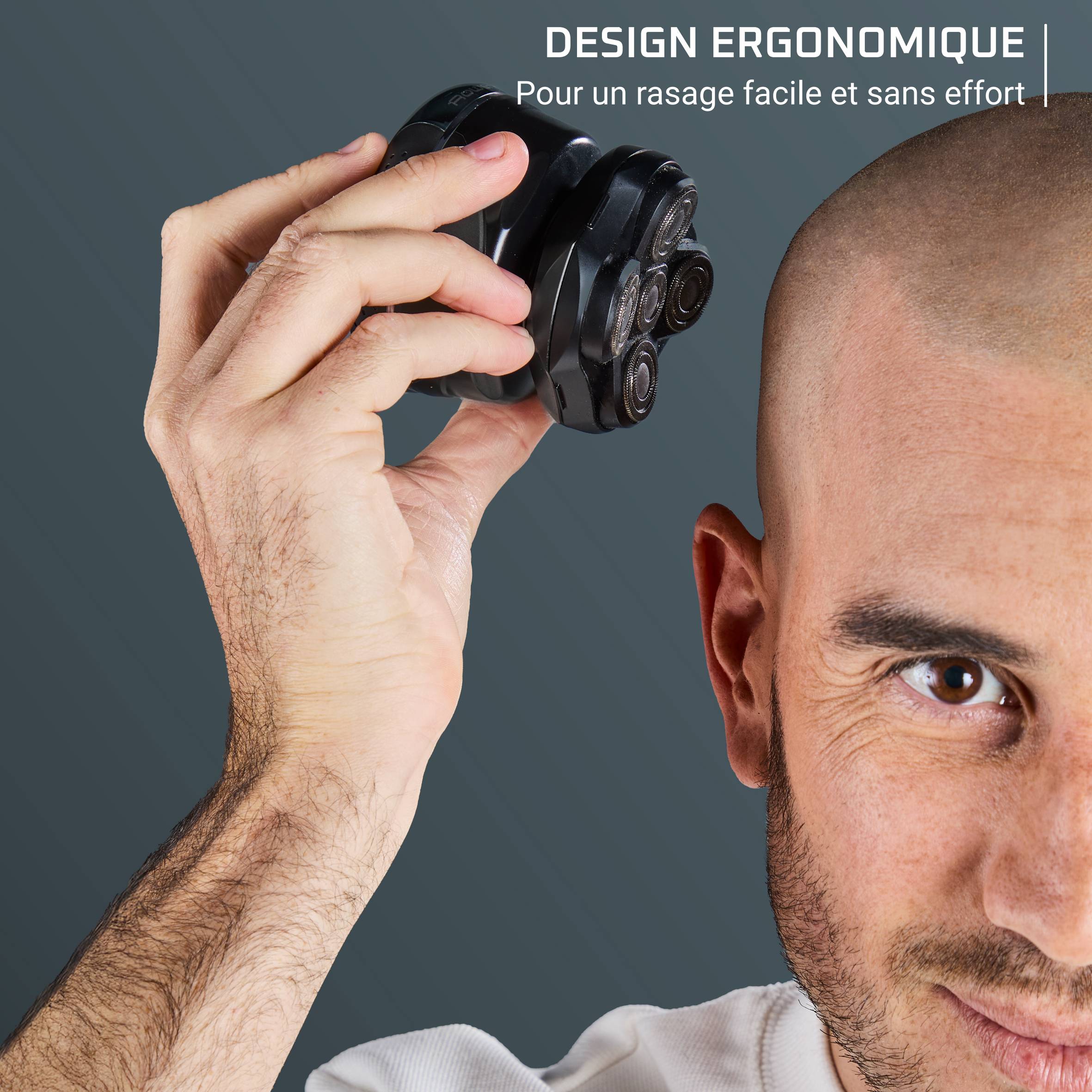 GentleBald, Rasoir tête, 5 têtes de rasage, Lames revêtement Titanium