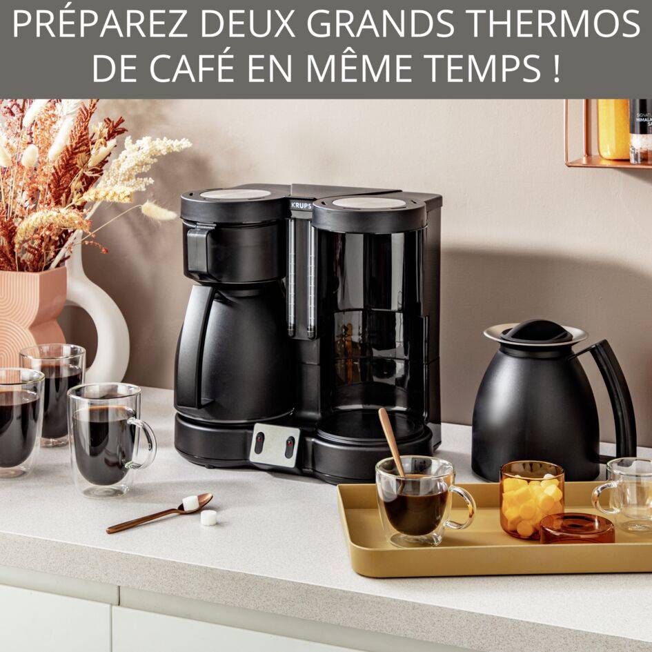 Cafetière Krups isotherme double préparation Duothek