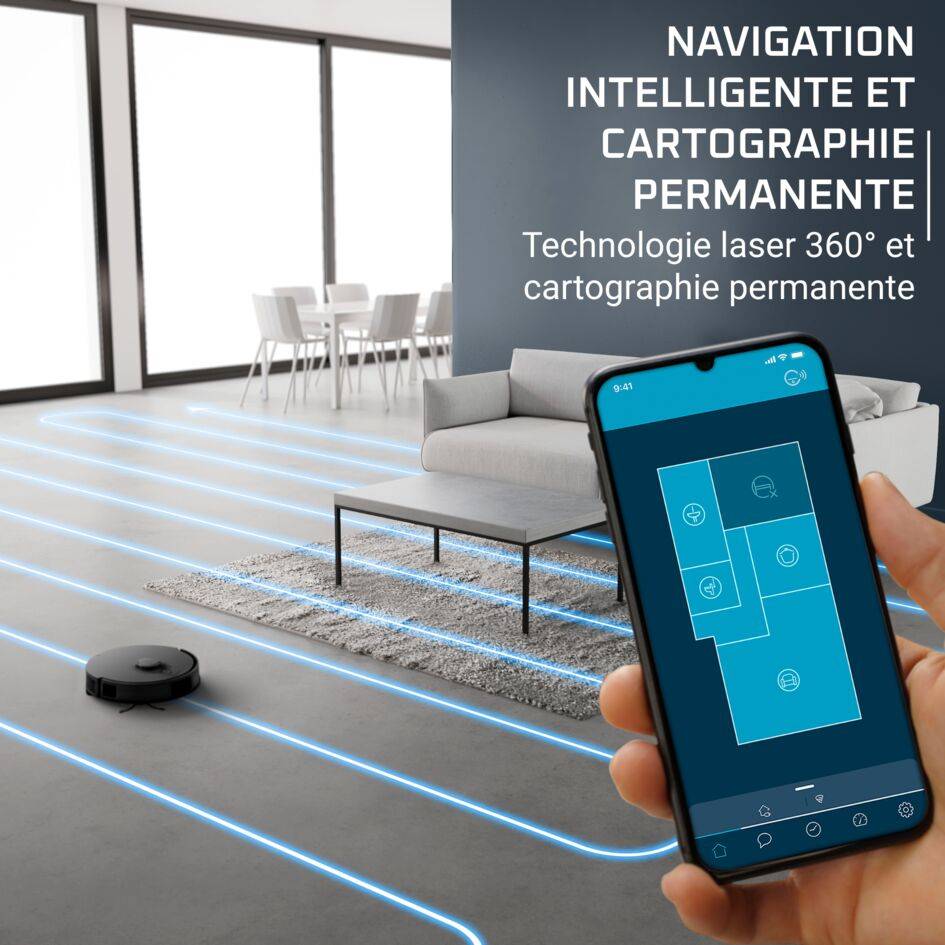 X-PLORER Serie&nbsp;135+, Aspirateur robot laveur, Navigation laser, 6000 Pa 