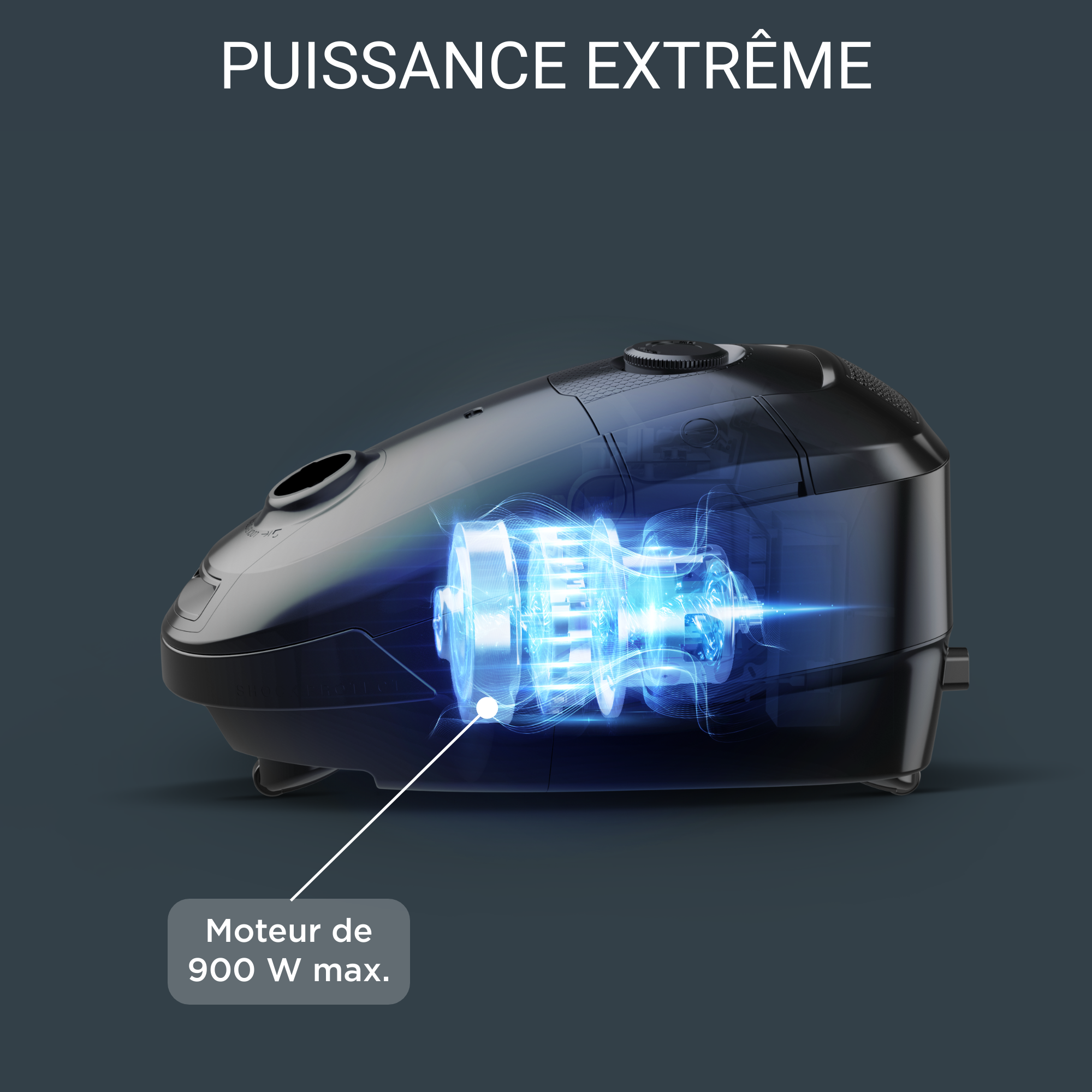 Power XXL, Aspirateur avec sac, 900W, 4,5L, Filtration 99%