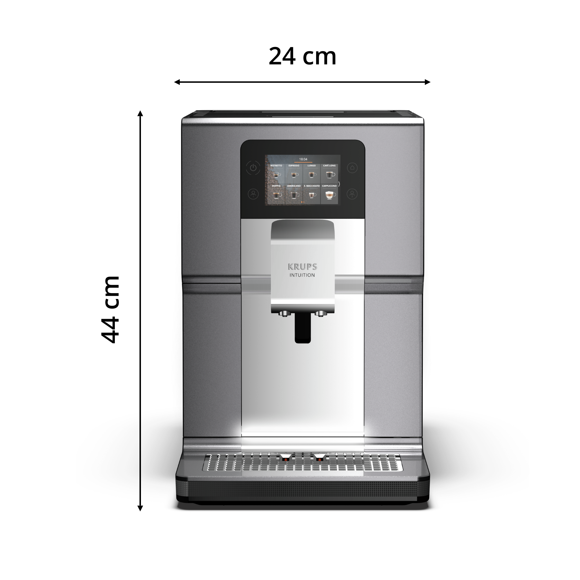 Intuition Préférence+, Krups, Machine à café à grain, 15 boissons, Ecran tactile