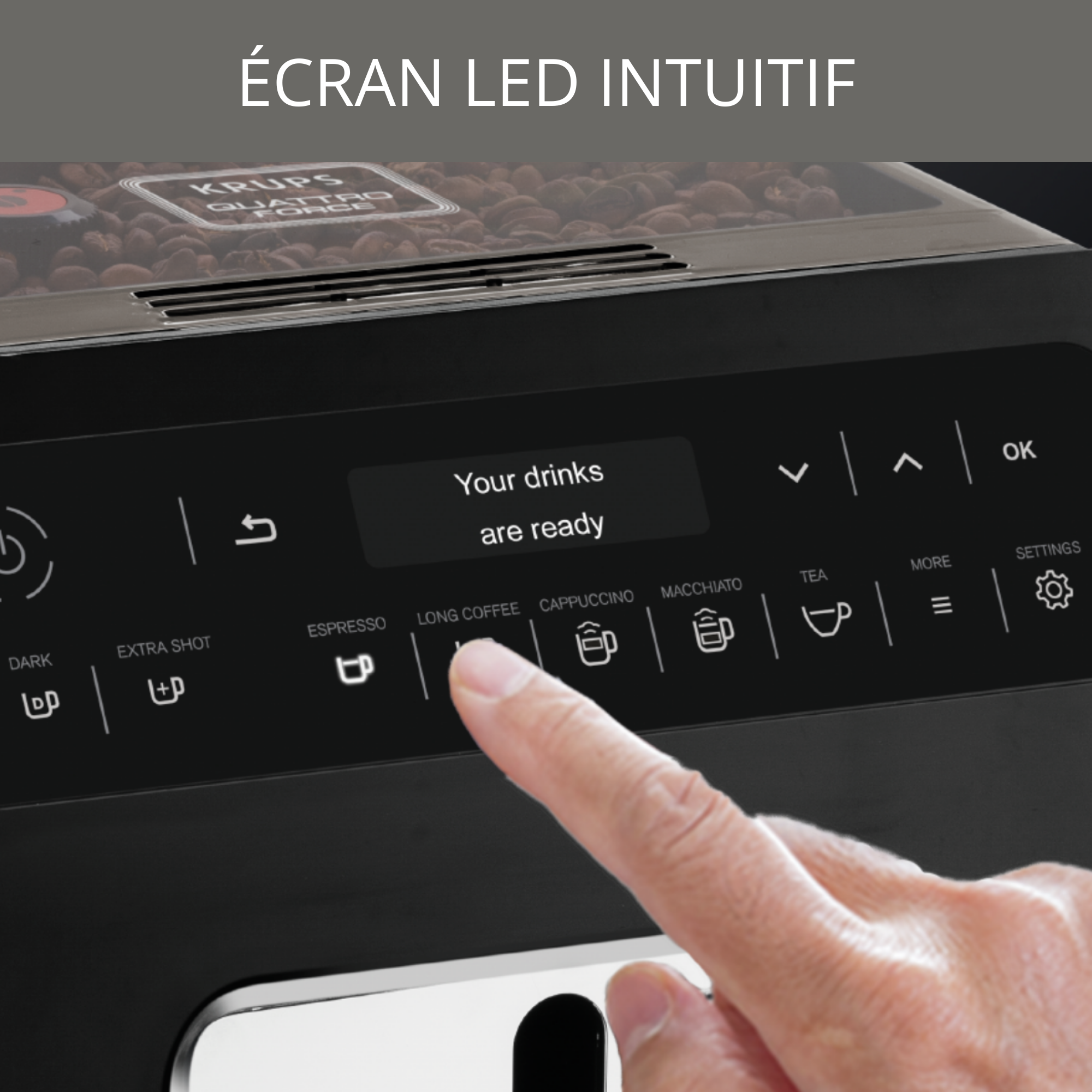 Evidence noire avec pot à lait inox