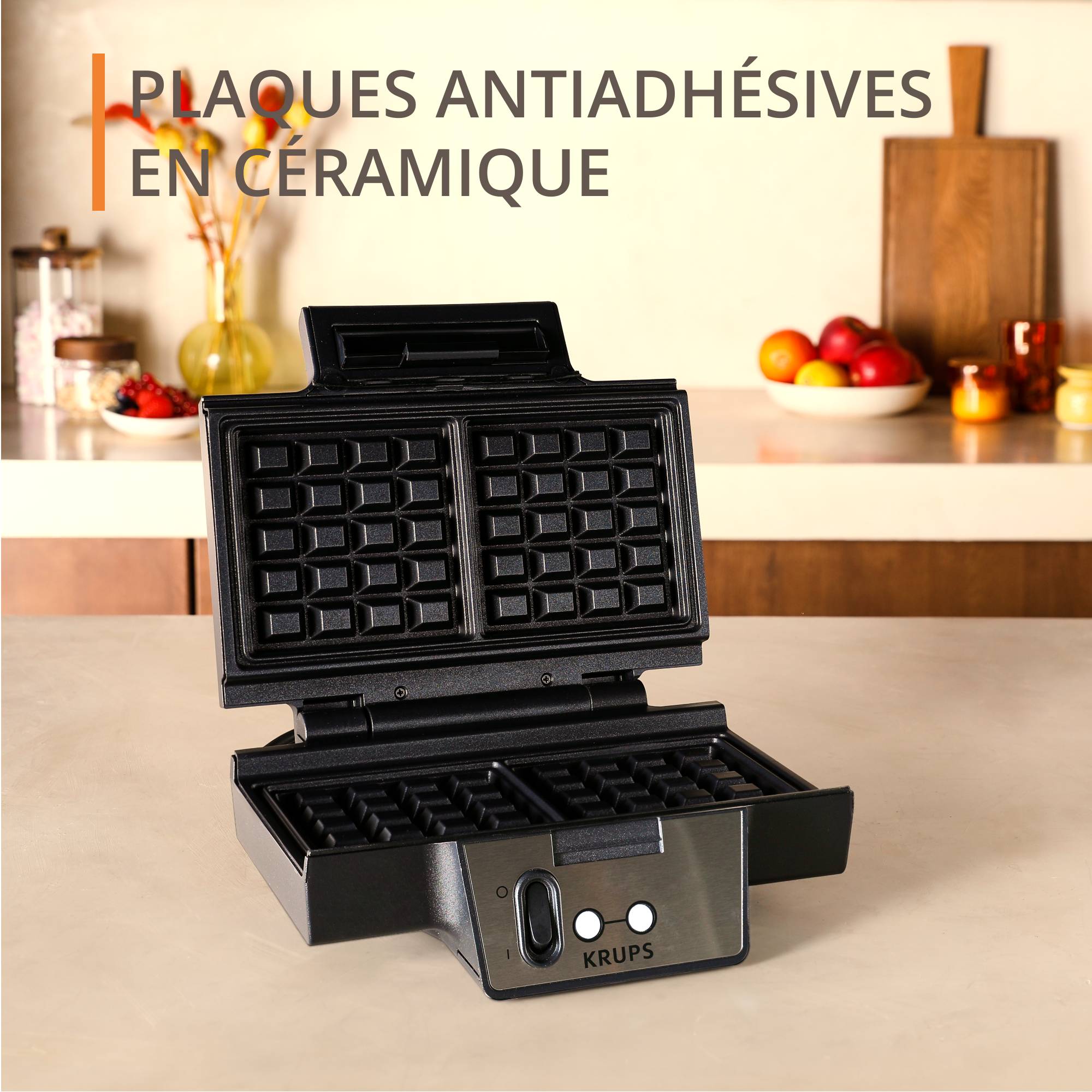 FDK Iconic, Gaufrier, Plaques antiadhésives en céramique, Gaufres gourmandes