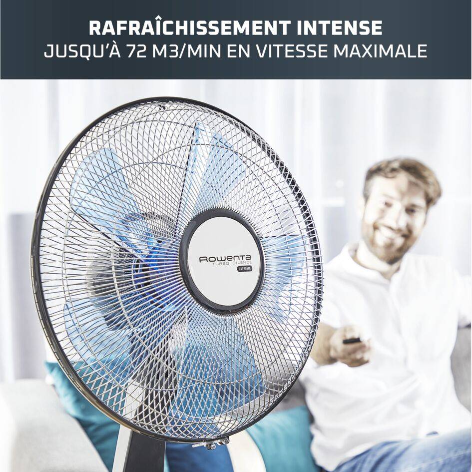 Turbo Silence Extrême, Ventilateur sur Pied, 72m3/min, 35dB, Télécommande
