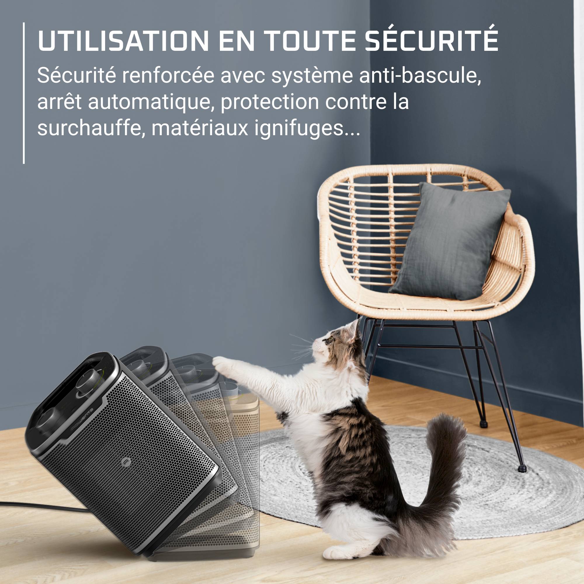 Intense Comfort+, Radiateur d'appoint, Puissance de 2 000 W, Écoénergétique