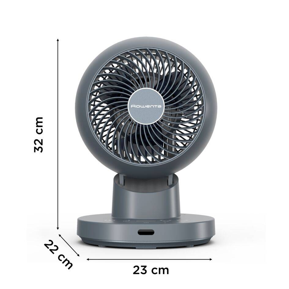 Turbo Swift Compact, Ventilateur de table, Rafraîchissement intense, Oscillation auto