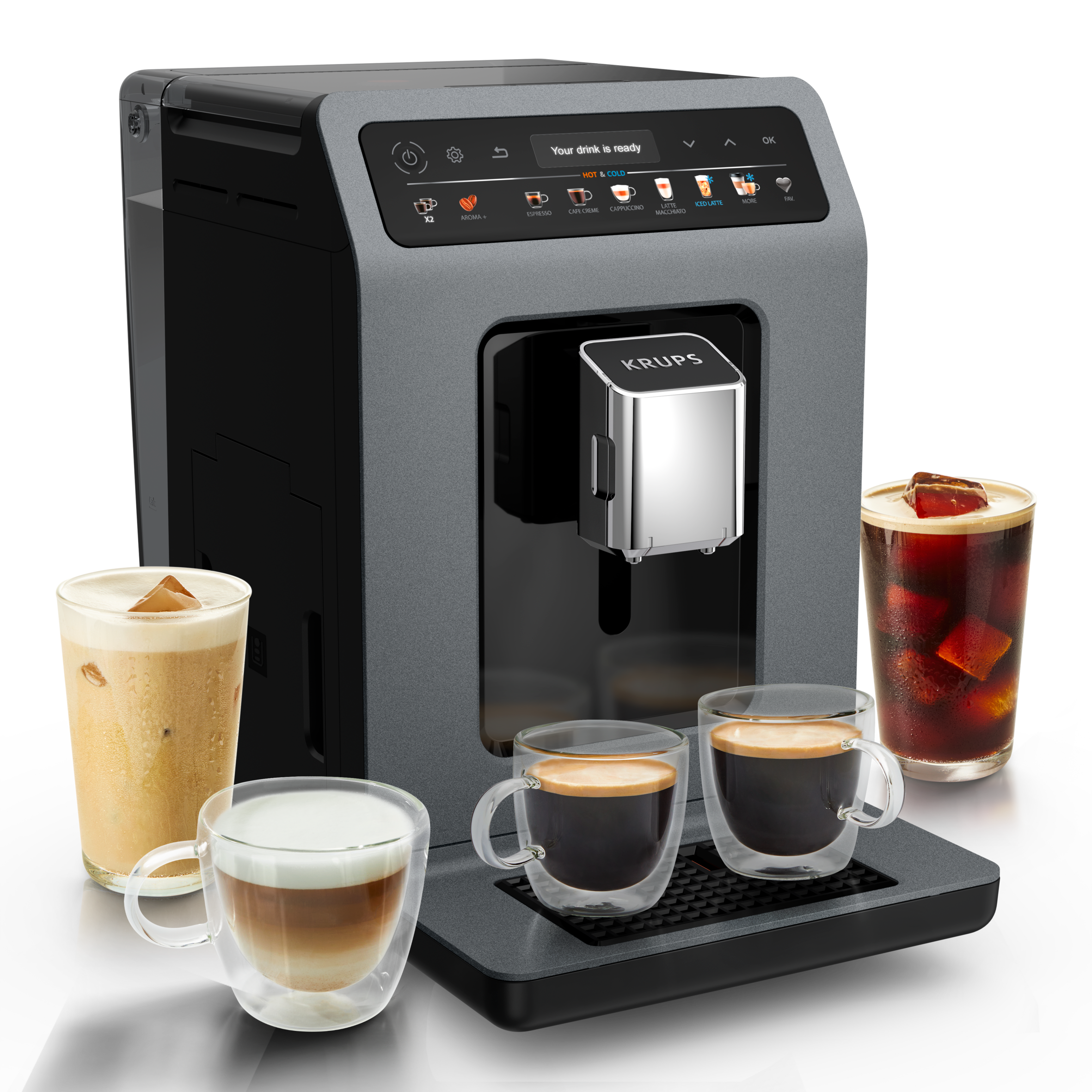 Evidence Hot & Cold, Machine expresso automatique, 18 recettes chaudes et froides