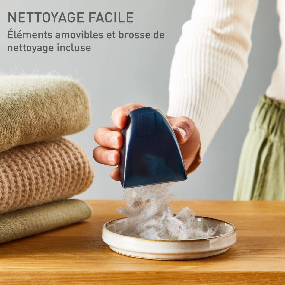 Rasoir anti-peluches rechargeable, Grille en acier inoxydable, Calor