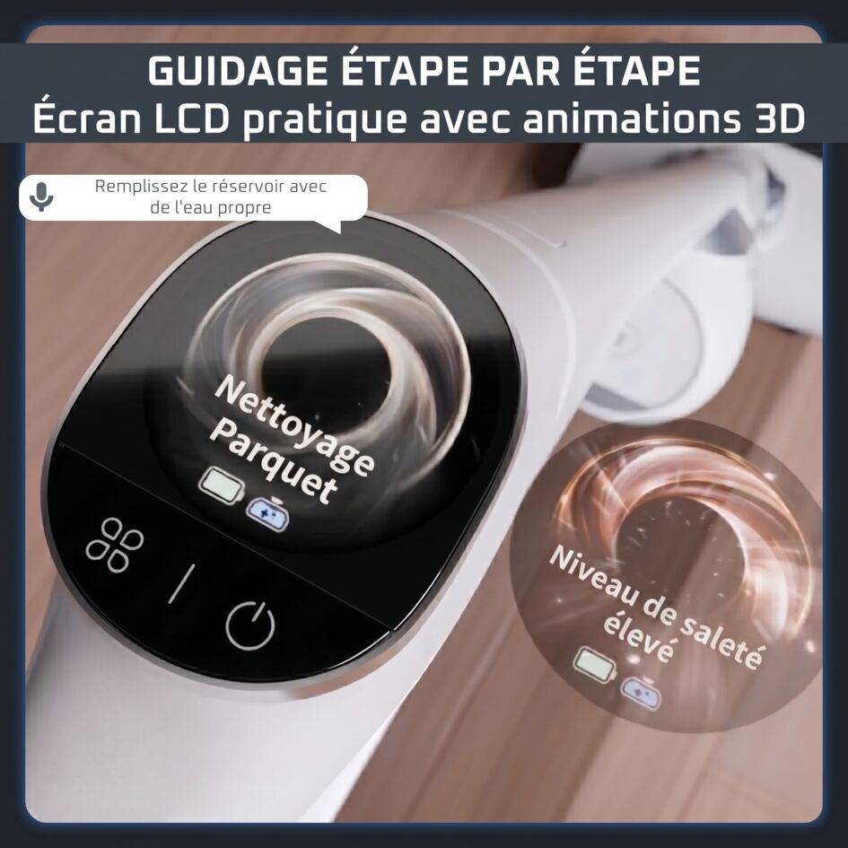X-Clean 12, Aspirateur laveur sans fil, Nettoyage efficace et intelligent
