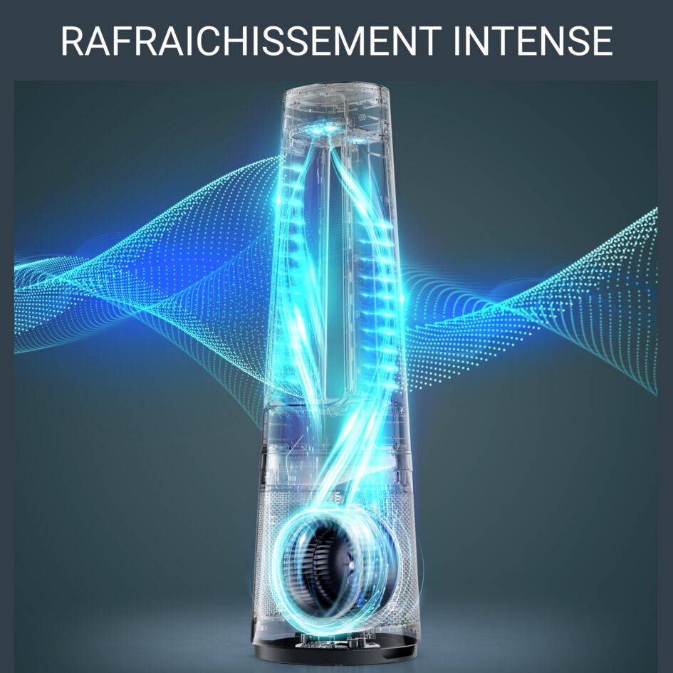 Eclipse 3-en-1, Purificateur Chauffage Ventilateur, Puissant, 31dB