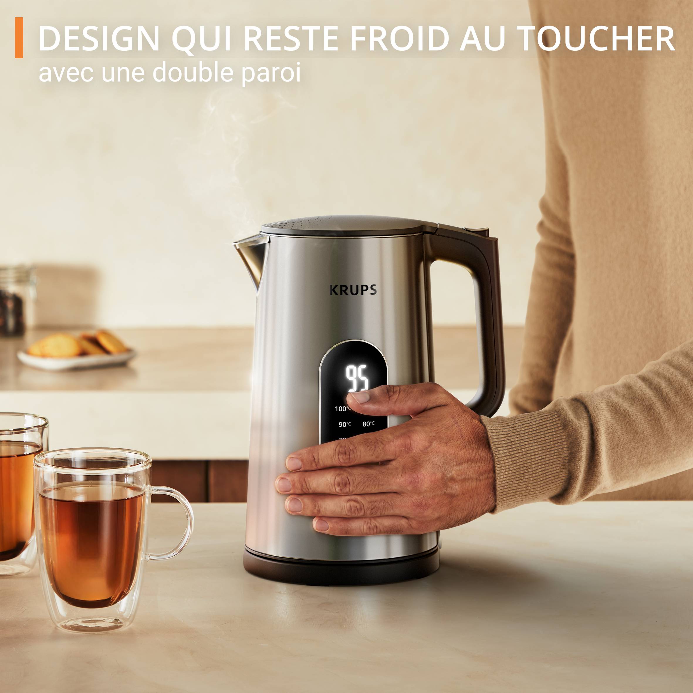 Bouilloire électrique Selection, 6 températures, Affichage en temps réel