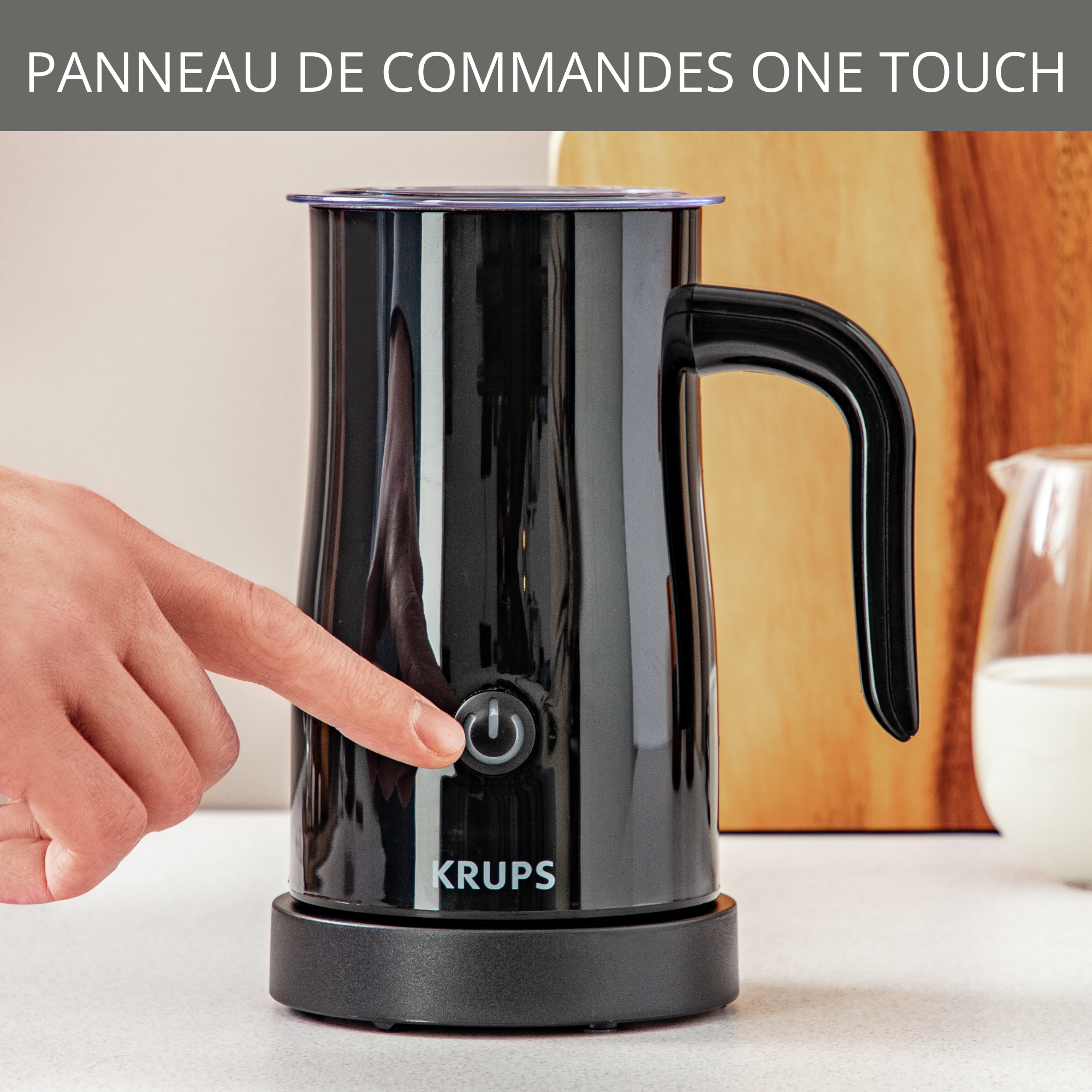 MOUSSEUR A LAIT AUTOMATIQUE NOIR