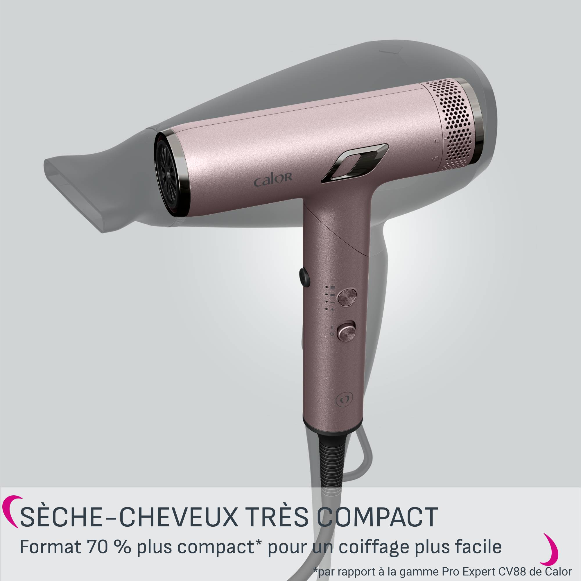 Nano Fold, Sèche-cheveux pliable, Compact, Léger, Ultra puissant