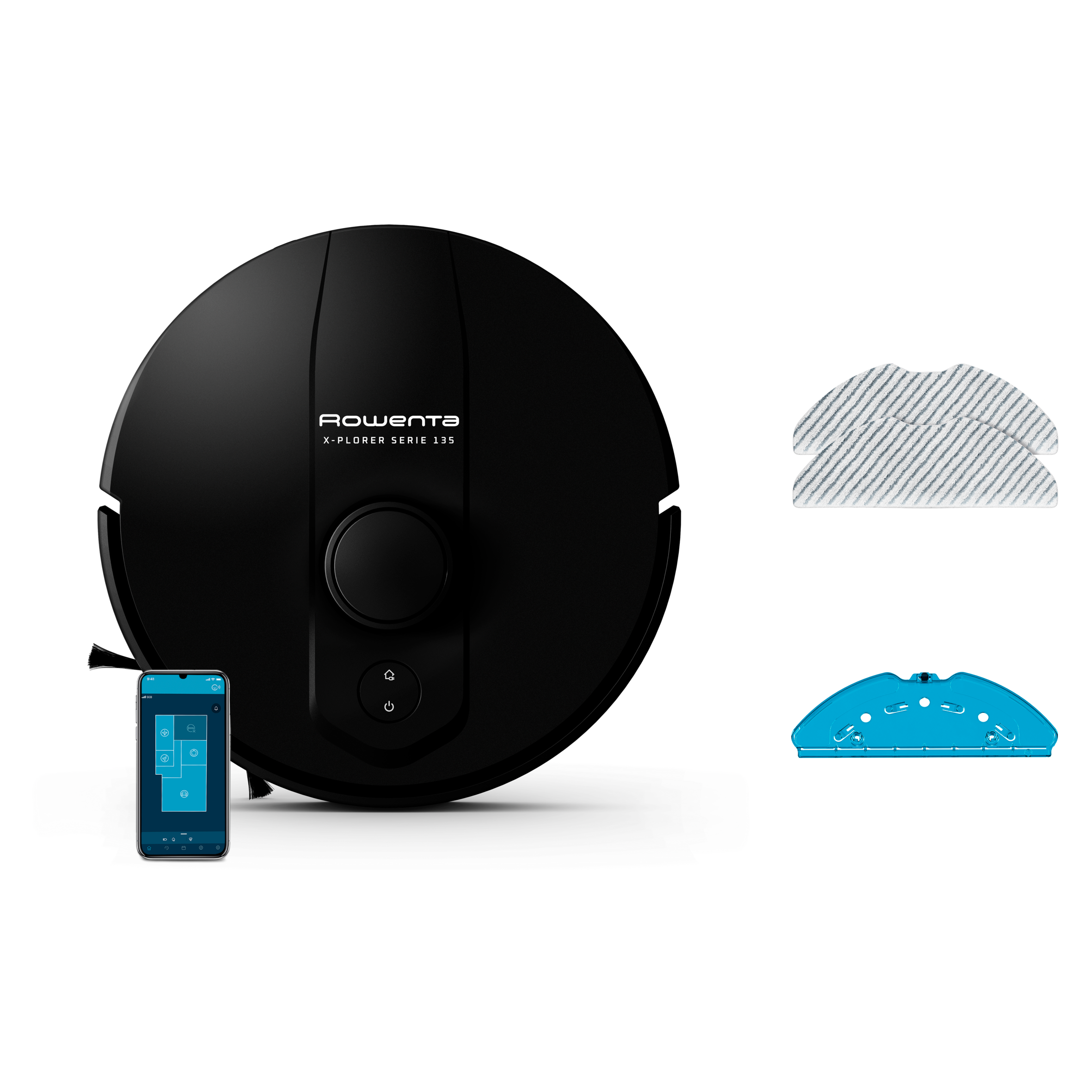 X-PLORER Serie&nbsp;135, Aspirateur robot laveur, Navigation laser, 6000 Pa