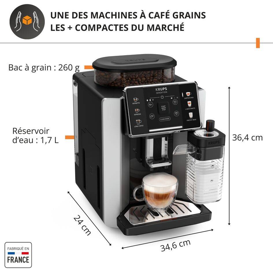 Machine à café grains Sensation Lait M50 Silver