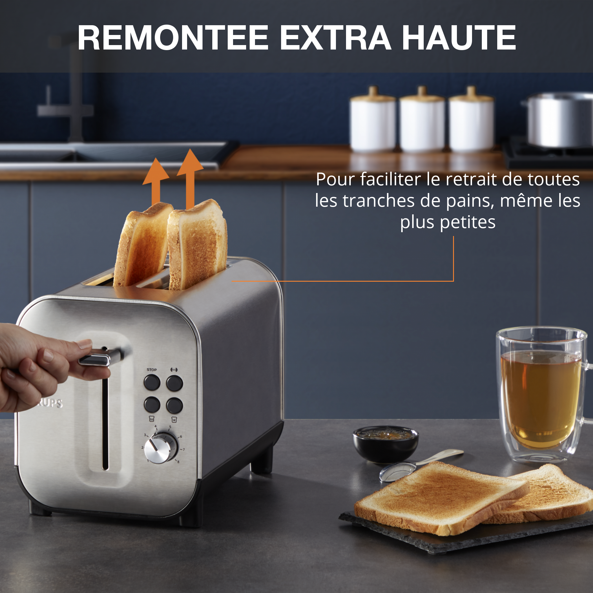 Excellence inox 2 fentes larges, Inox brossé premium