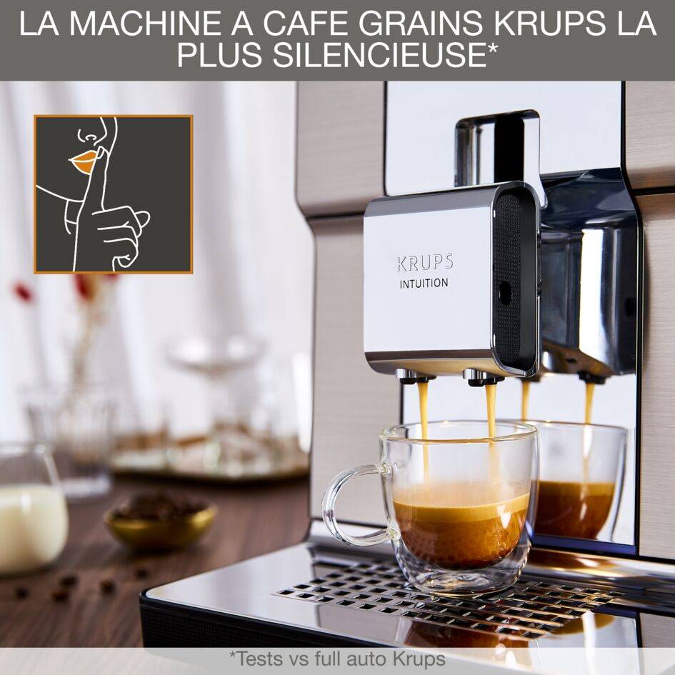 Intuition Expérience+, Krups, Machine à café à grain, 21 boissons, Ecran tactile