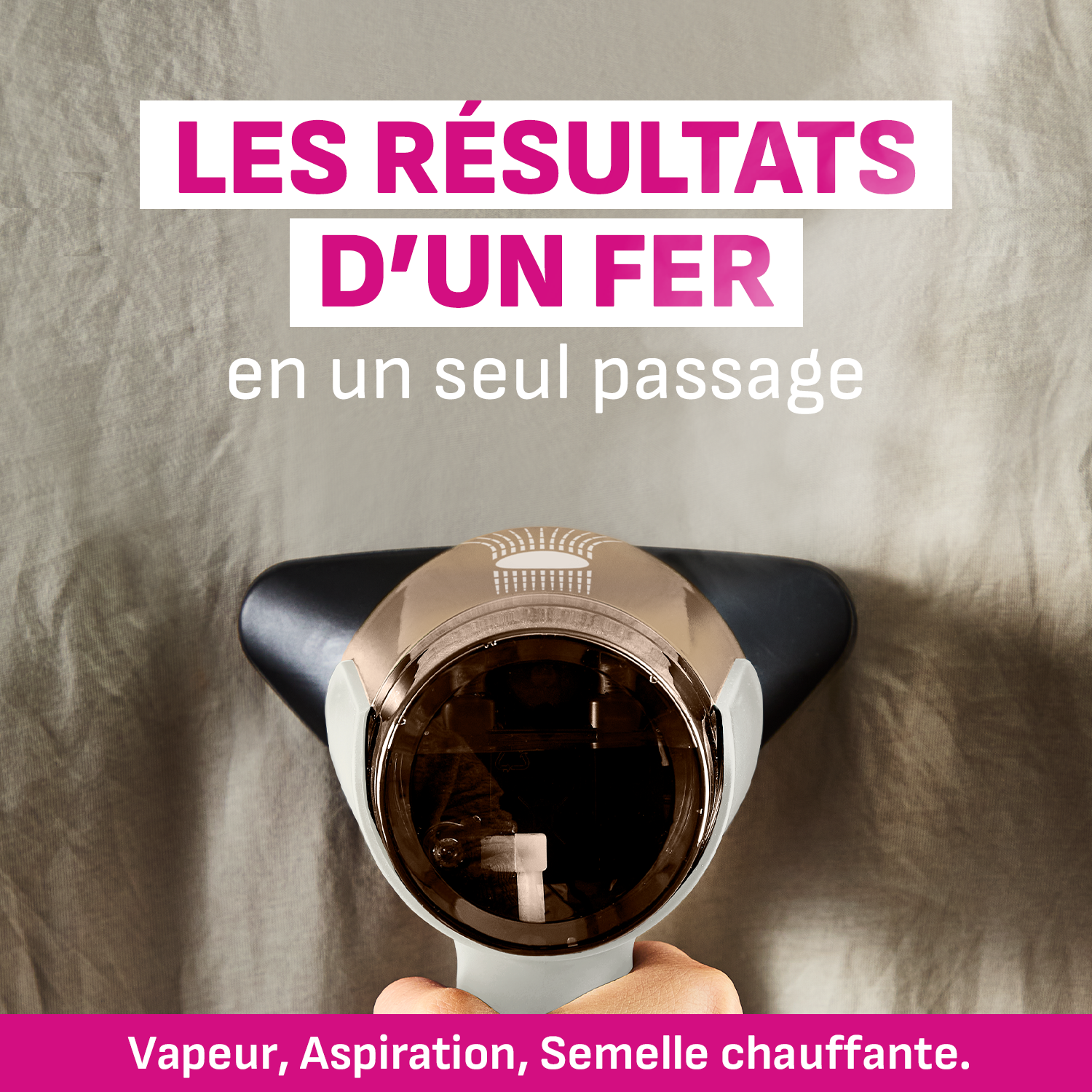 AeroSteam Plus, Le défroisseur à main révolutionnaire, Les résultats d'un fer en un seul passage, Réservoir 130mL