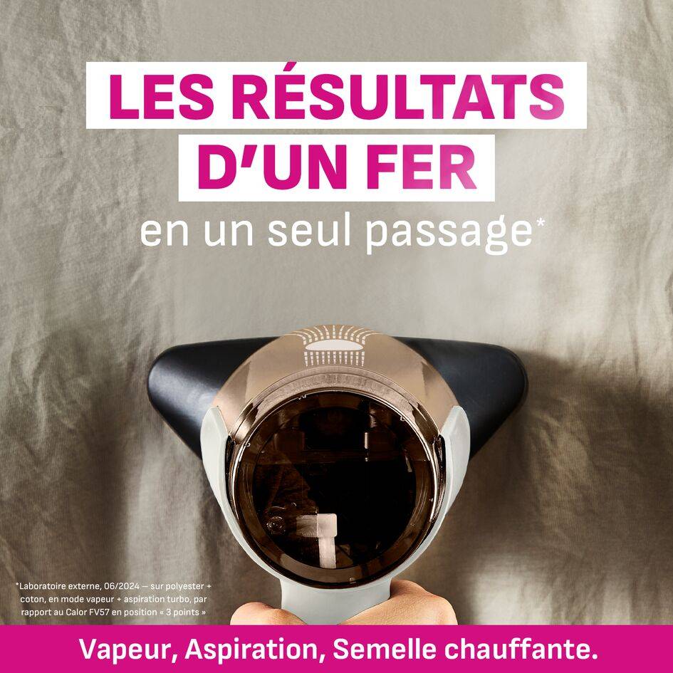 AeroSteam Plus, Défroisseur à main révolutionnaire, Résultats d'un fer en un seul passage*, Réservoir 130 ml, Calor
