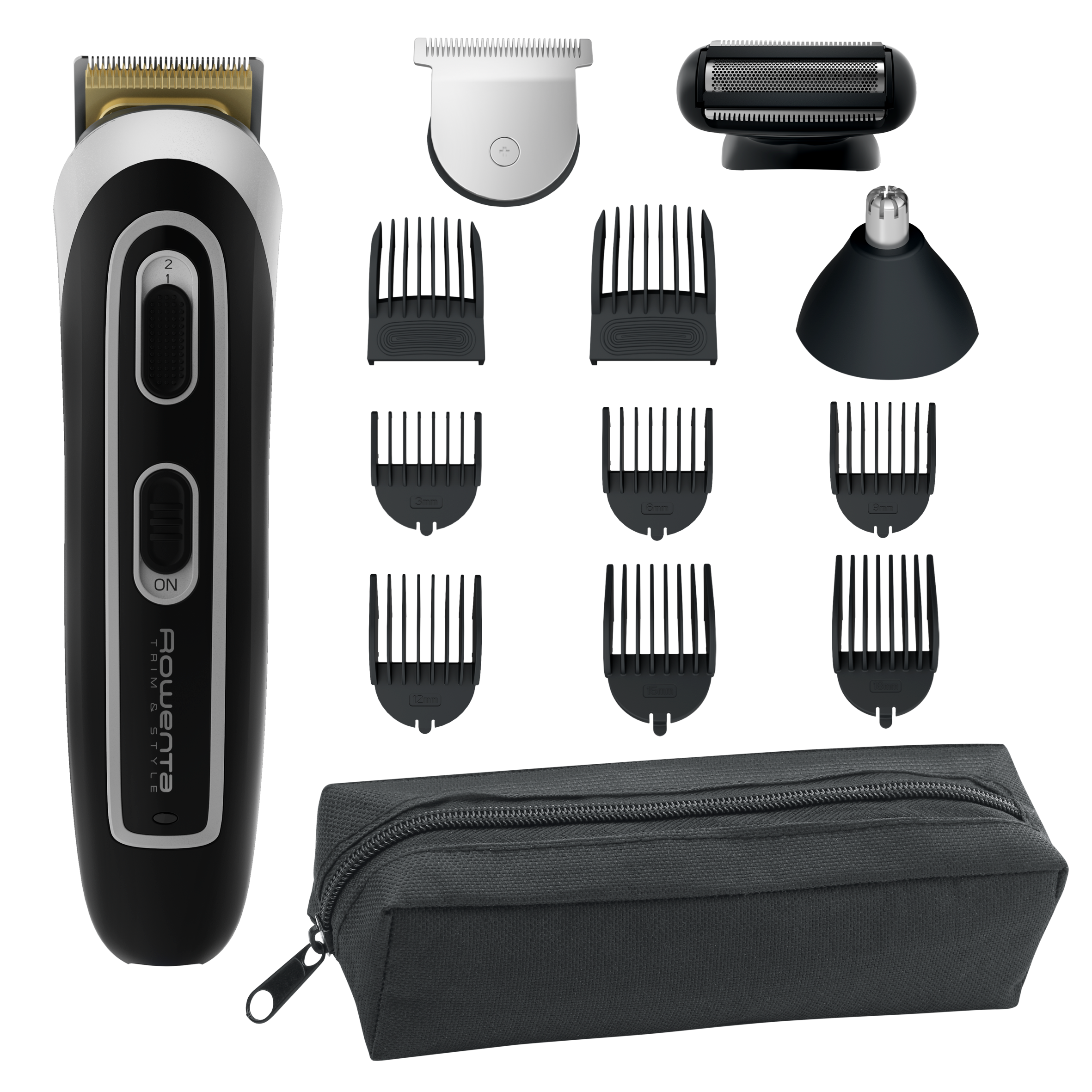 Trim & Style 13-en-1 Easy, Tondeuse multifonction, Lames Titanium, Étanche